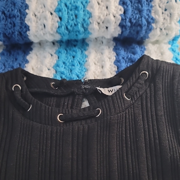 White House Black Market Fitted Black Sleeveless Tank Top - Picture 5 of 10